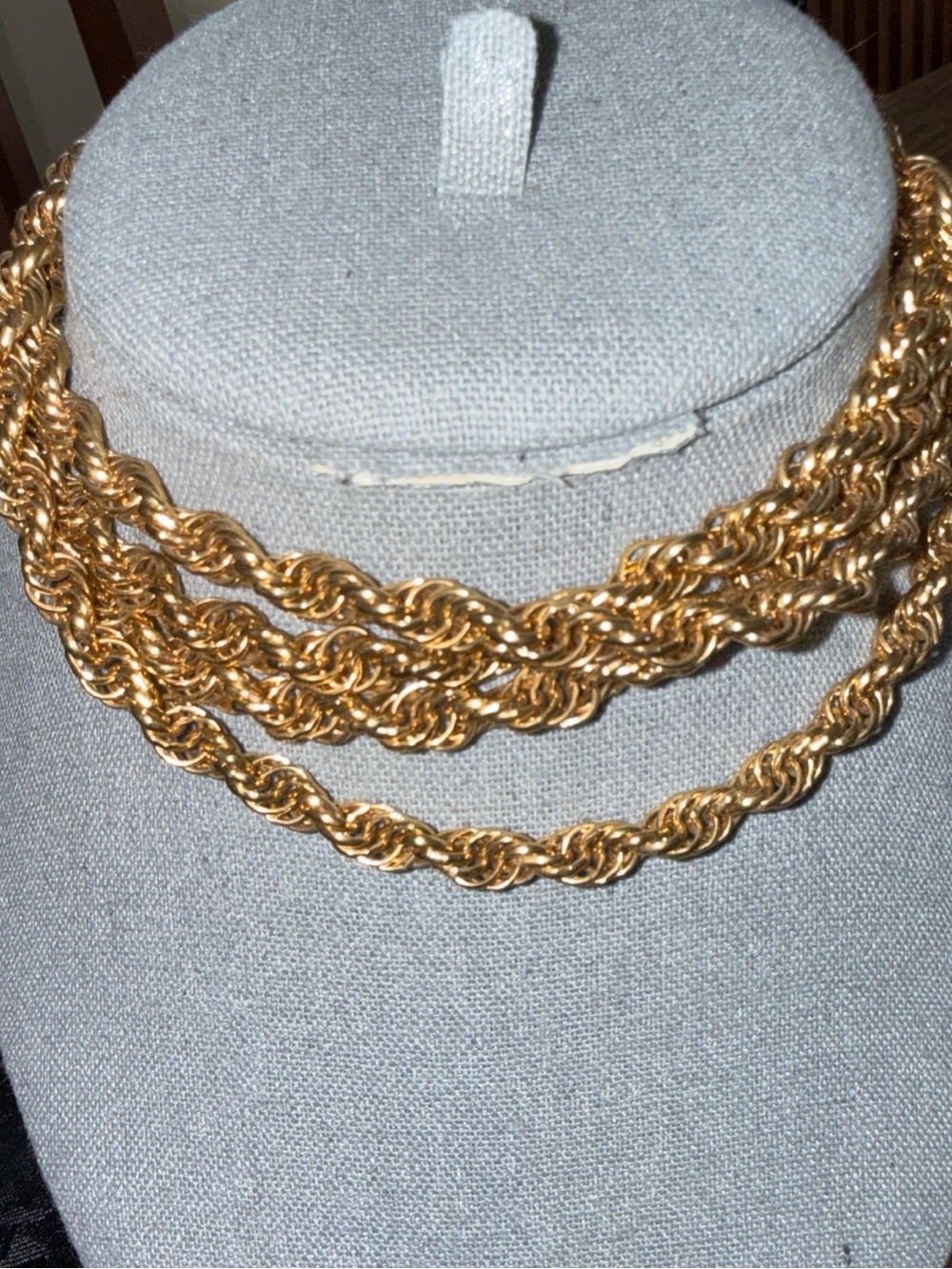 Monet Gold-Tone Twisted Rope Necklace